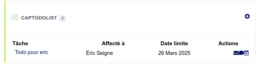 Bloc Todolist sur la fiche tiers avec l'intégration CapTodo