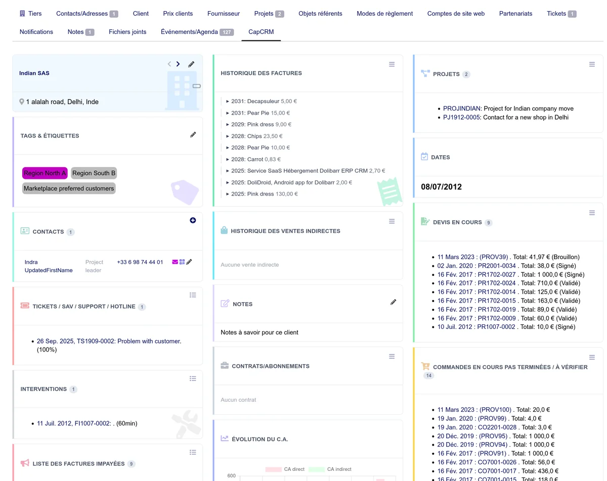 Refonte visuelle des blocs du tableau de bord tiers