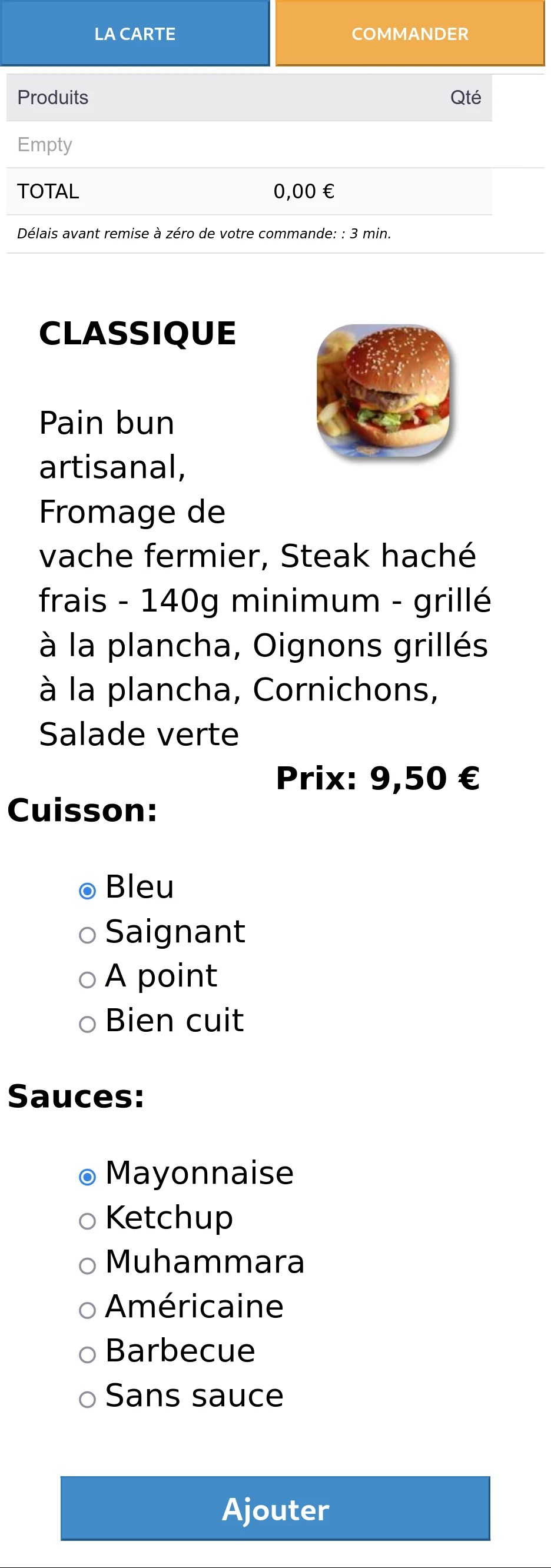 Produit avec options