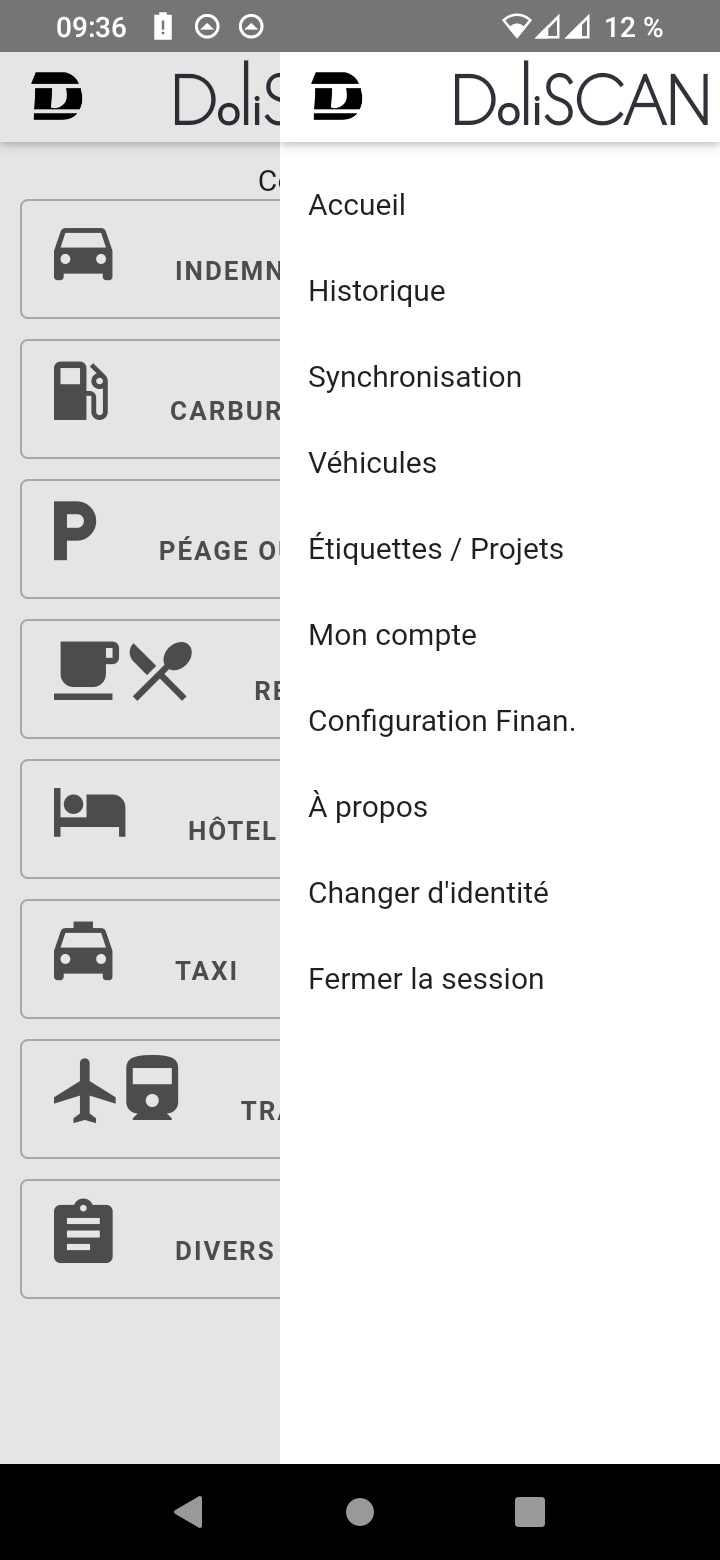 Menu général