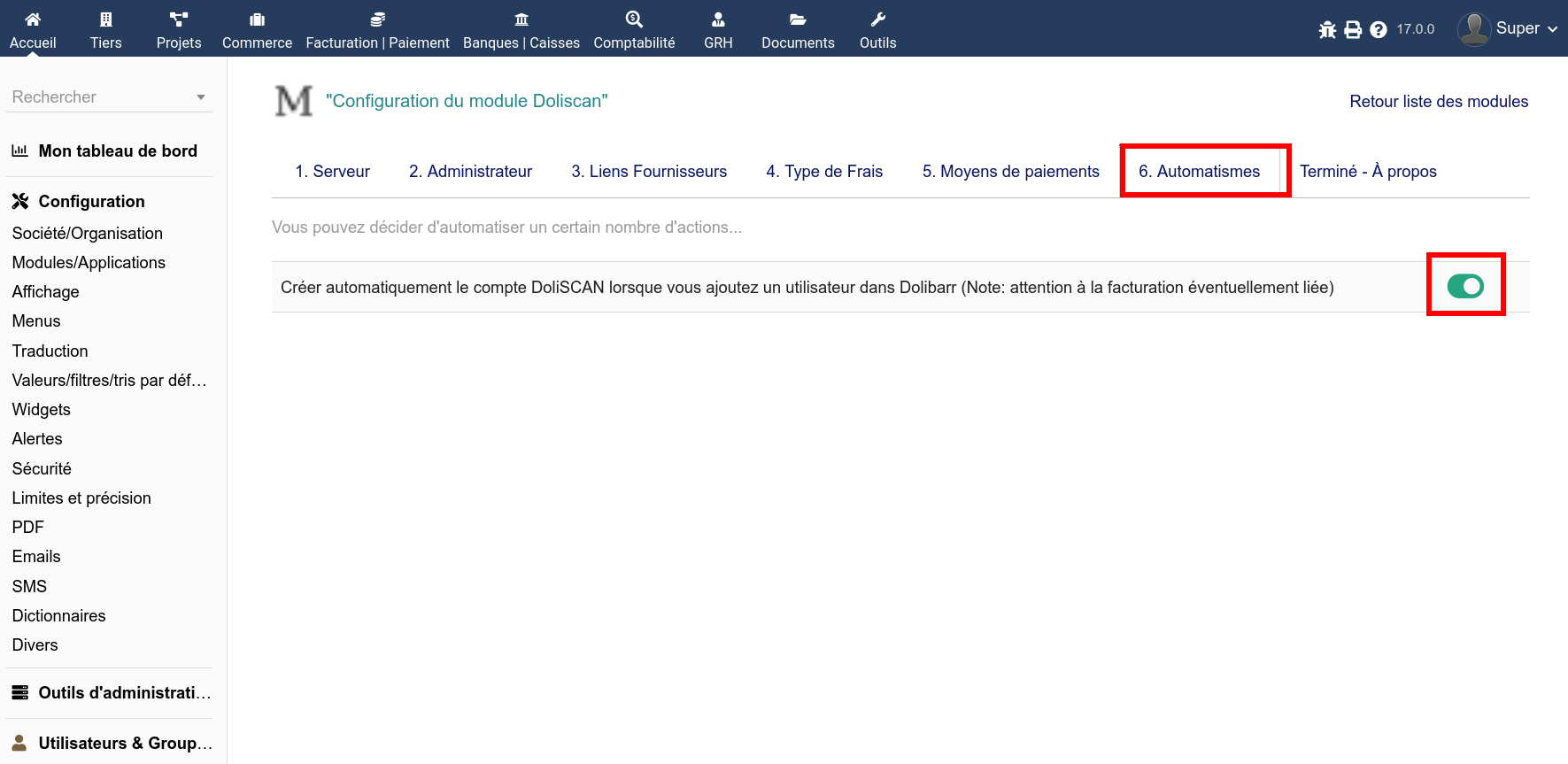 Nouvel utilisateur Dolibarr, alors nouveau compte DoliSCAN ?