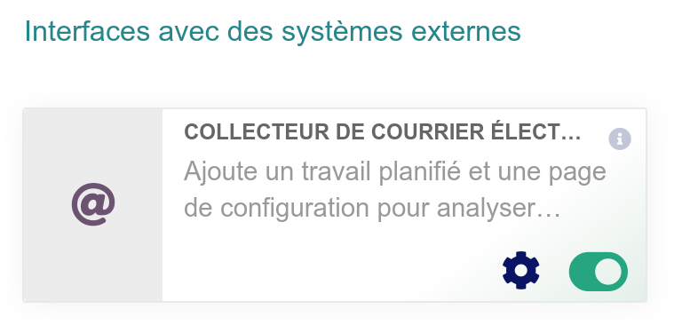 Activation du module Collecteur de courrier électronique