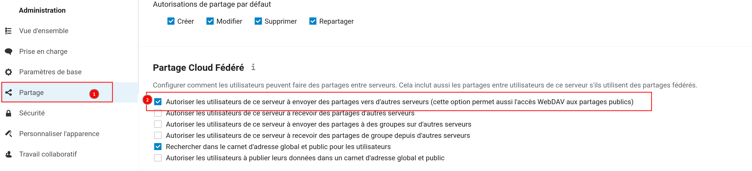 Configuration Nextcloud