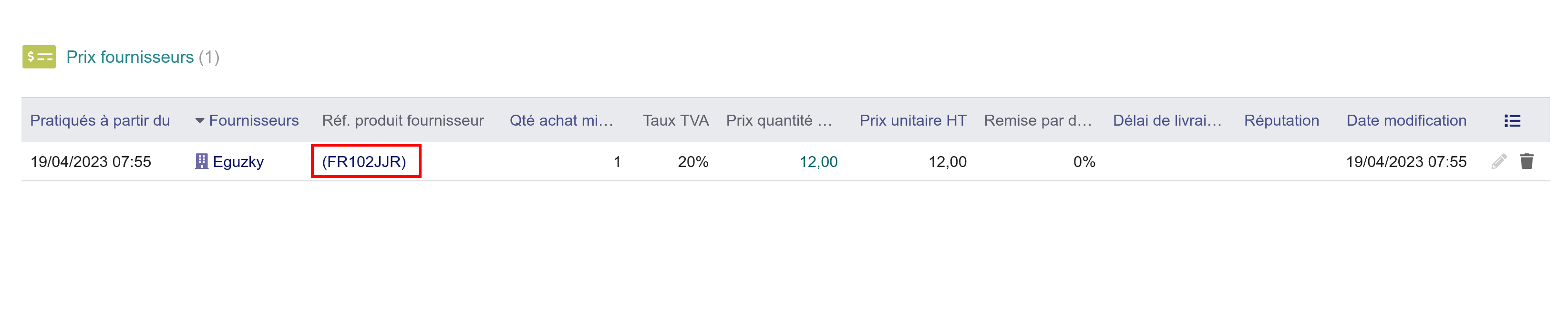 Recherche dans les achats