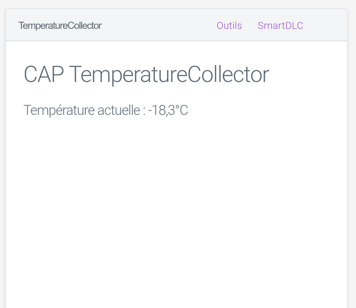 Page d'accueil de l'interface web embarquée dans l'ESP32