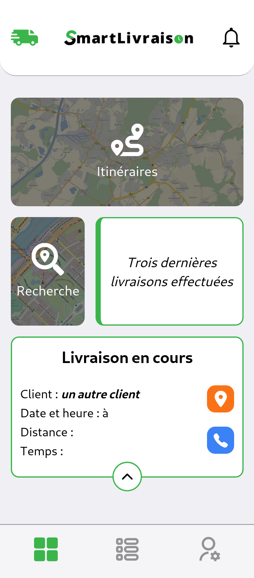 Tableau des états de livraison dans la version 2.0